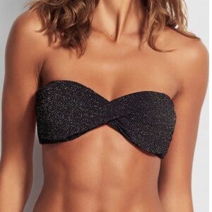 Seafolly Stardust Twist Bandeau Bikini Top | Women’s Bikini Top | NWOT